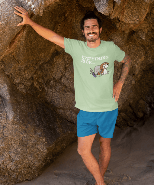 everything is ok half sleeve unisex cotton t shirt