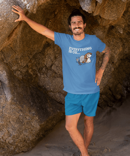 everything is ok half sleeve unisex cotton t shirt