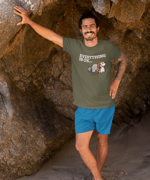 everything is ok half sleeve unisex cotton t shirt