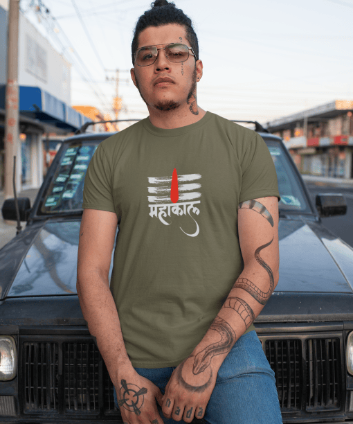 mahakal half sleeve unisex cotton t shirt
