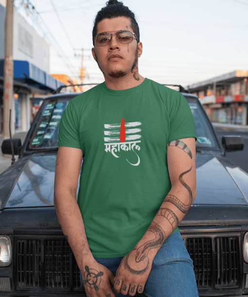 mahakal half sleeve unisex cotton t shirt