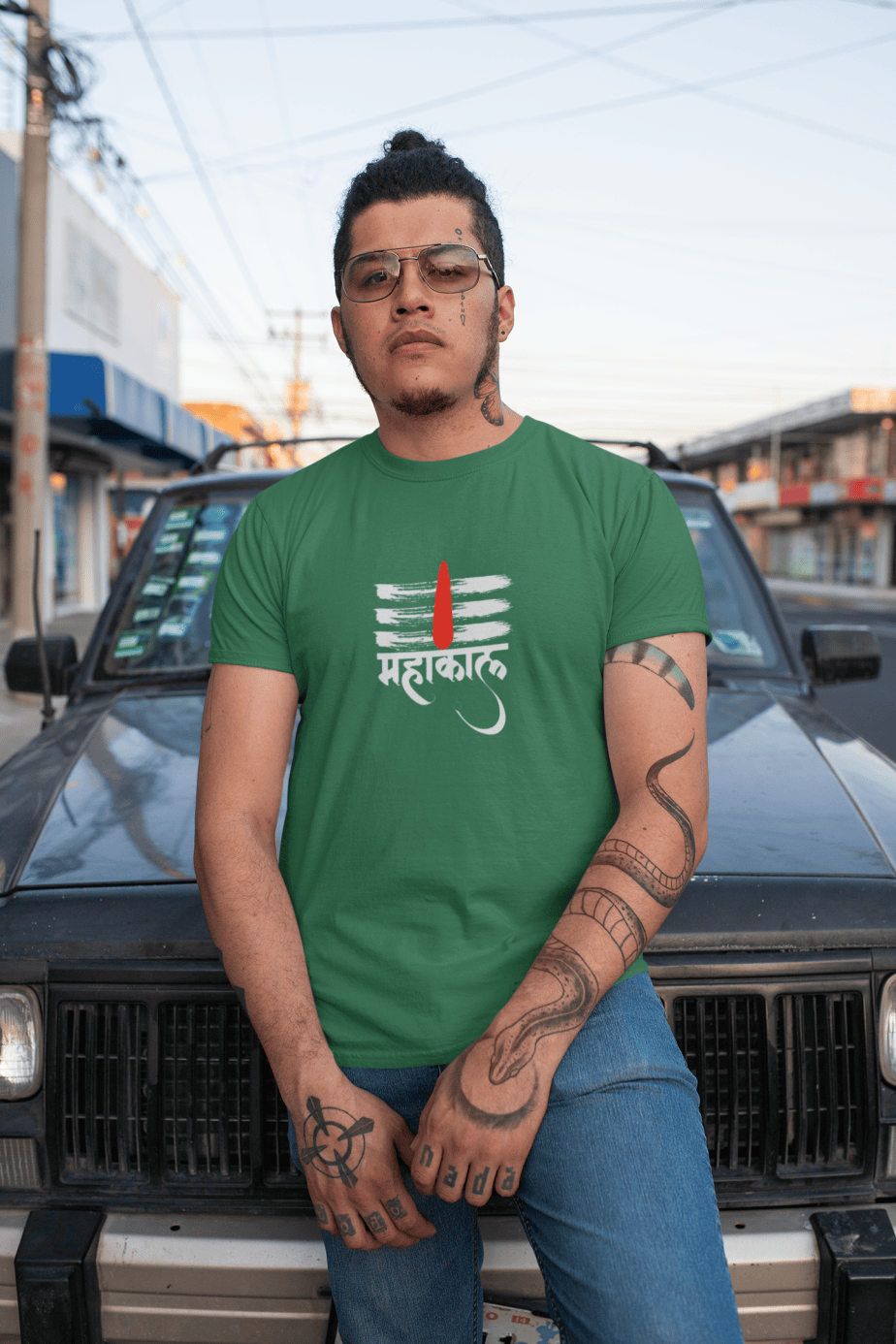 mahakal half sleeve unisex cotton t shirt