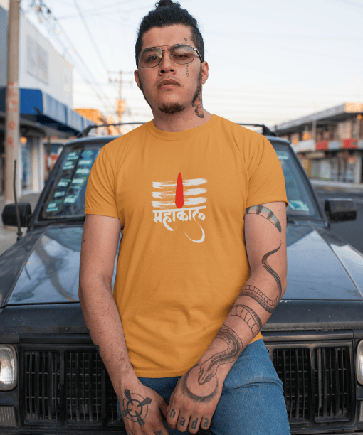 mahakal half sleeve unisex cotton t shirt