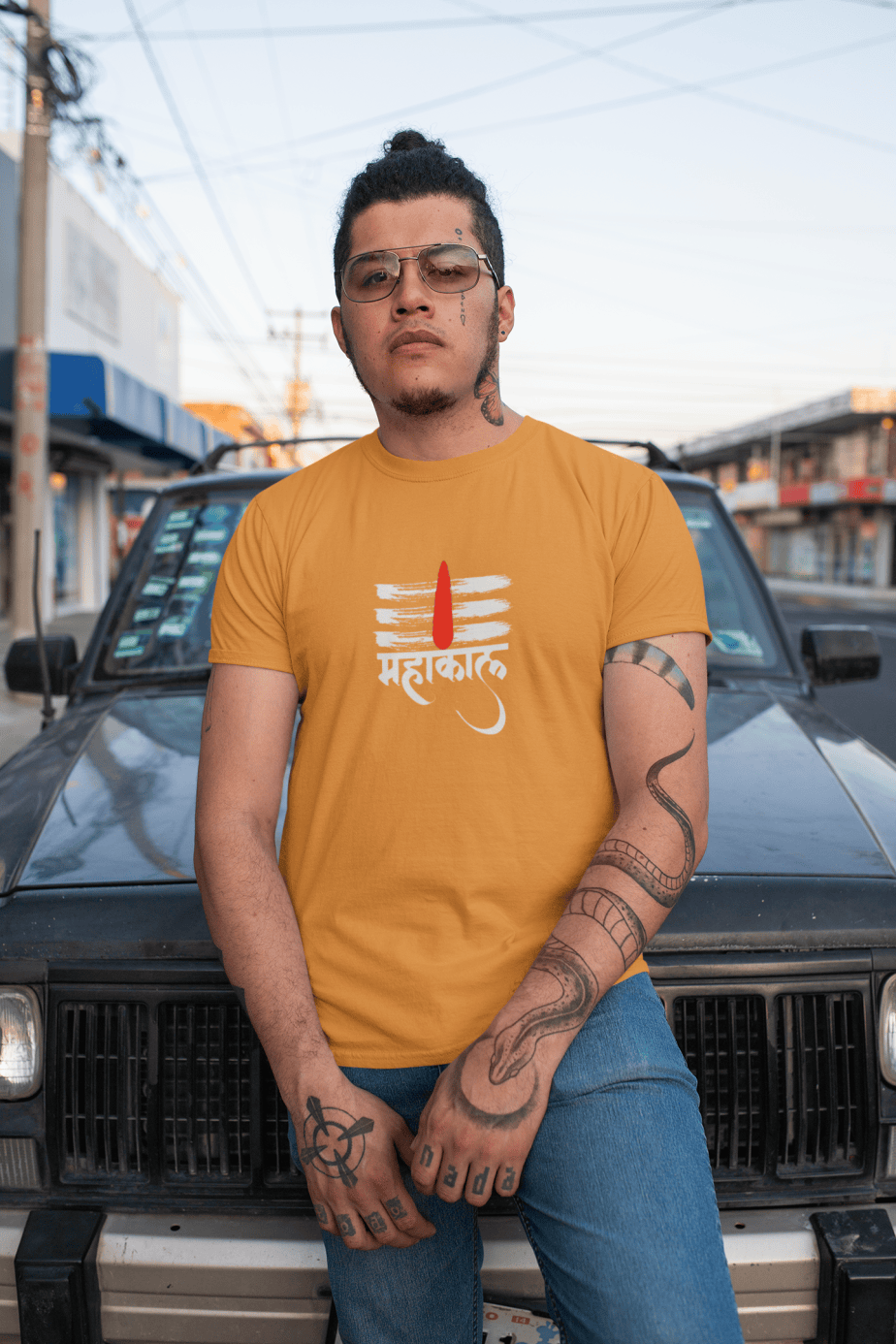 mahakal half sleeve unisex cotton t shirt