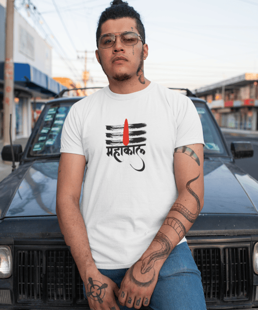 mahakal half sleeve unisex cotton t shirt