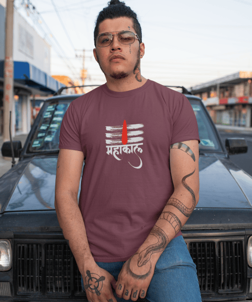 mahakal half sleeve unisex cotton t shirt
