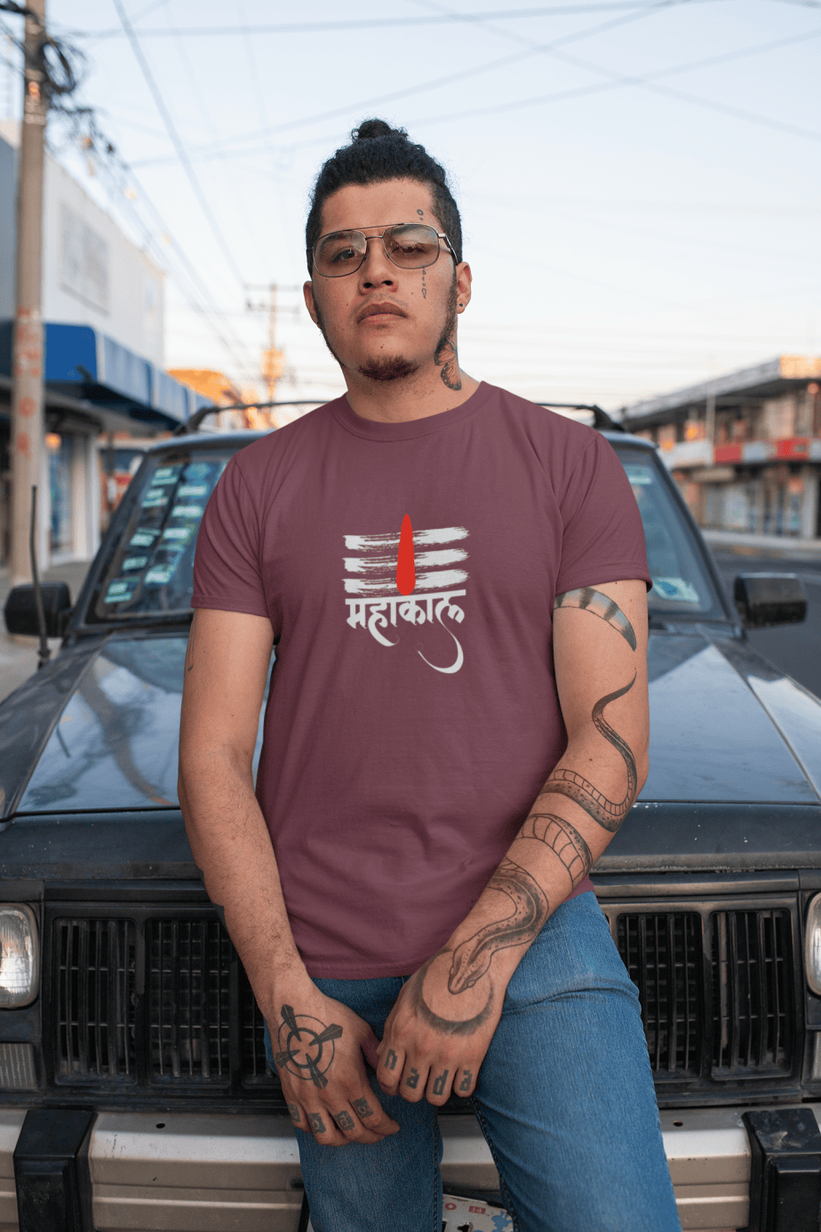 mahakal half sleeve unisex cotton t shirt