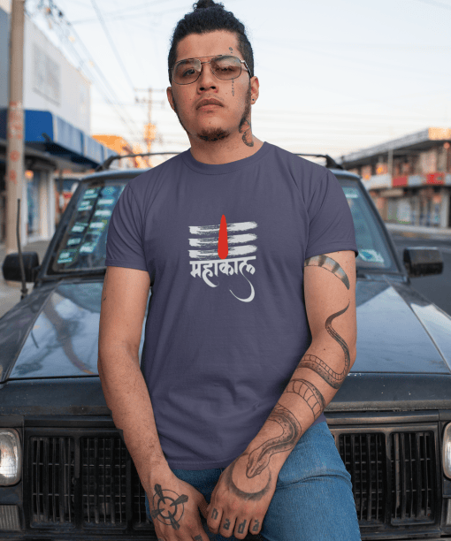 mahakal half sleeve unisex cotton t shirt