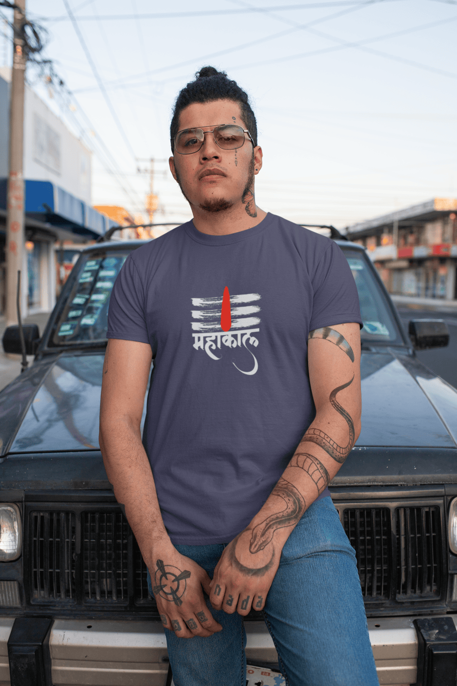mahakal half sleeve unisex cotton t shirt