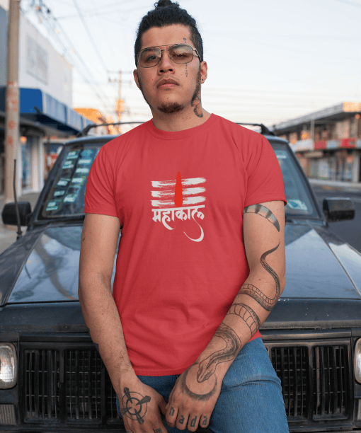 mahakal half sleeve unisex cotton t shirt