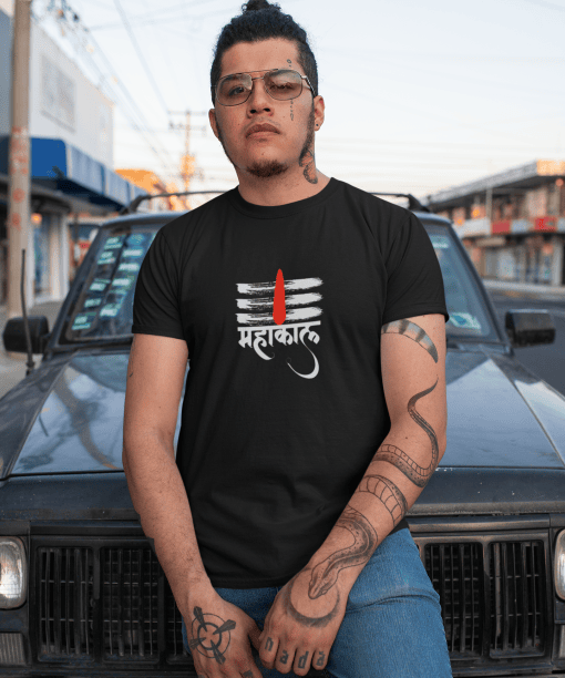 mahakal half sleeve unisex cotton t shirt