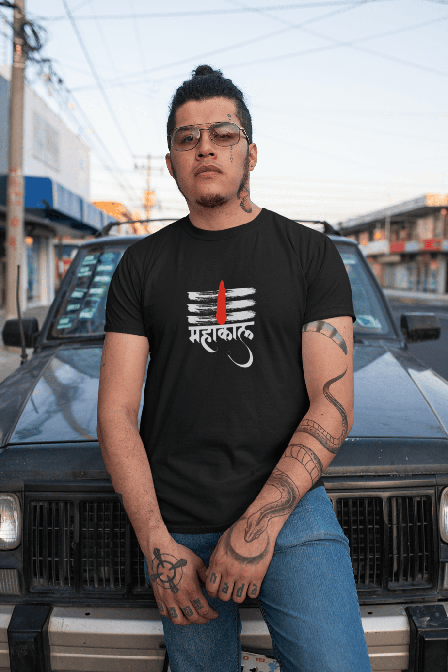 mahakal half sleeve unisex cotton t shirt