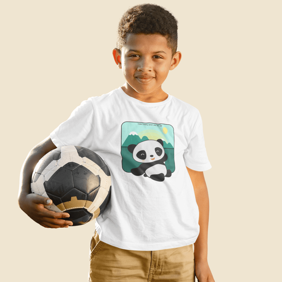 make happy those who are near round neck 100% cotton t shirt