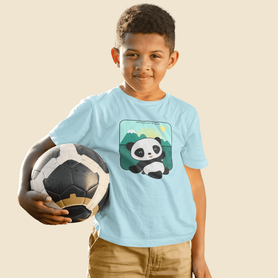 make happy those who are near round neck 100% cotton t shirt