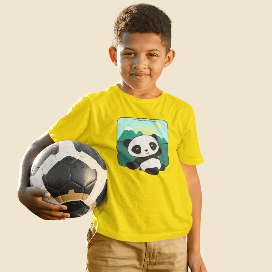 make happy those who are near round neck 100% cotton t shirt