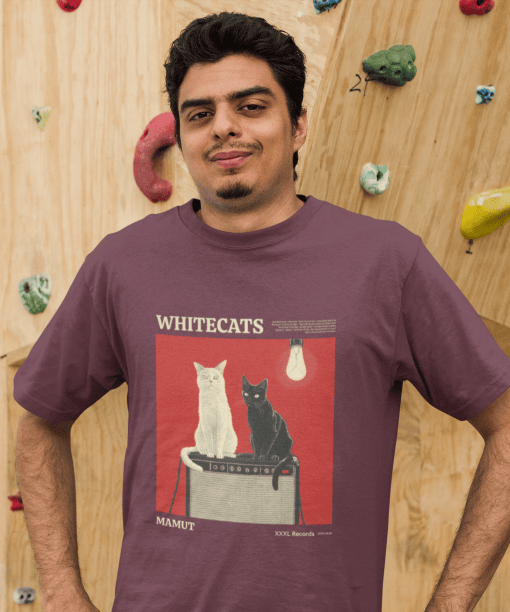 whitecats mamut half sleeve unisex cotton t shirt