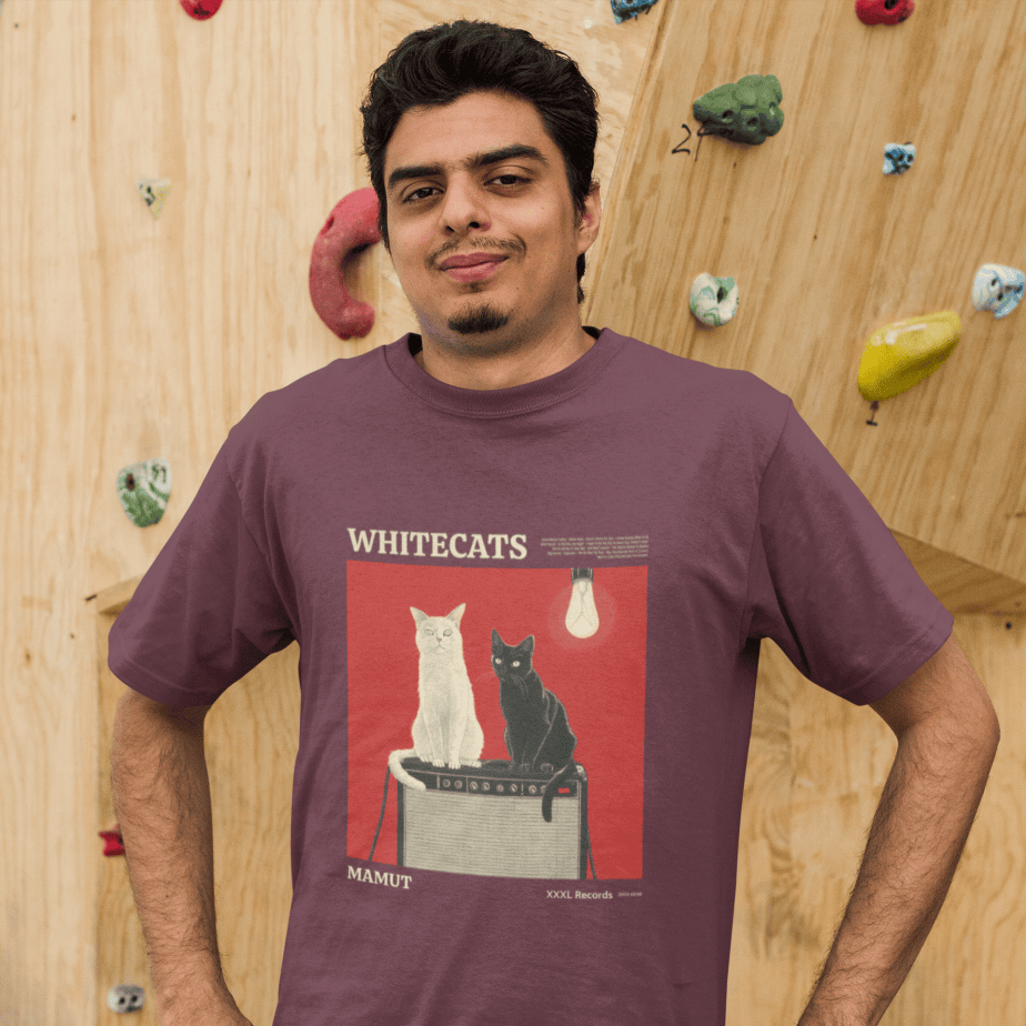 whitecats mamut half sleeve unisex cotton t shirt