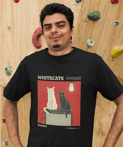 whitecats mamut half sleeve unisex cotton t shirt