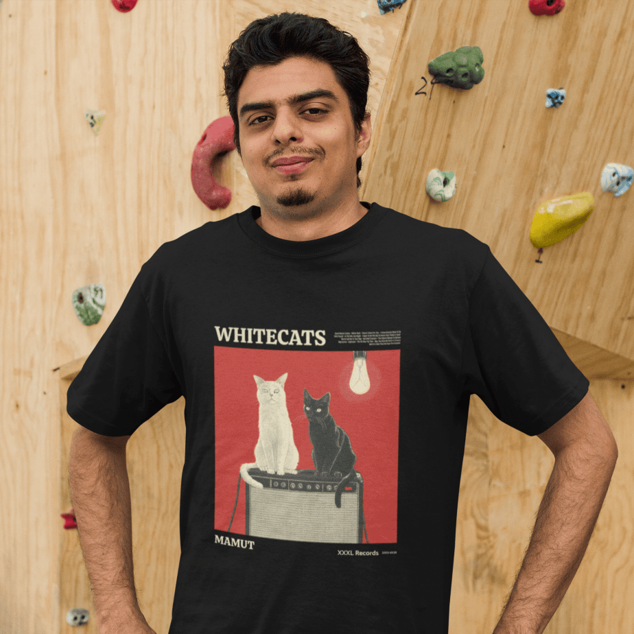 whitecats mamut half sleeve unisex cotton t shirt