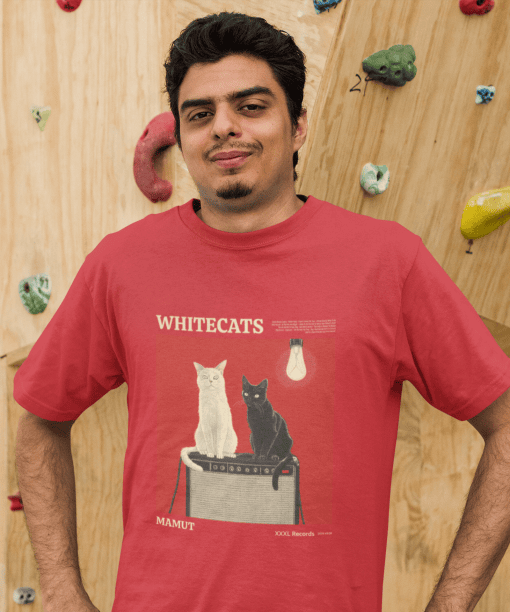 whitecats mamut half sleeve unisex cotton t shirt