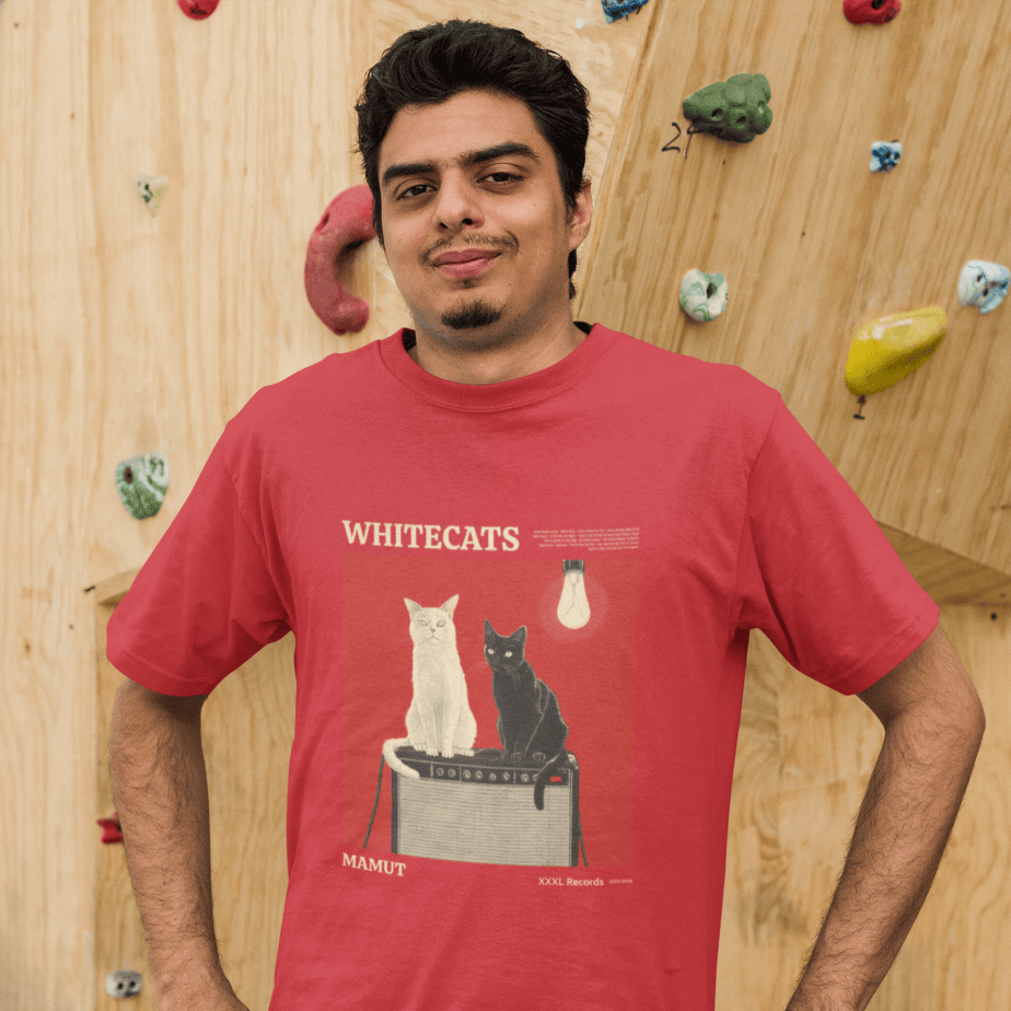 whitecats mamut half sleeve unisex cotton t shirt