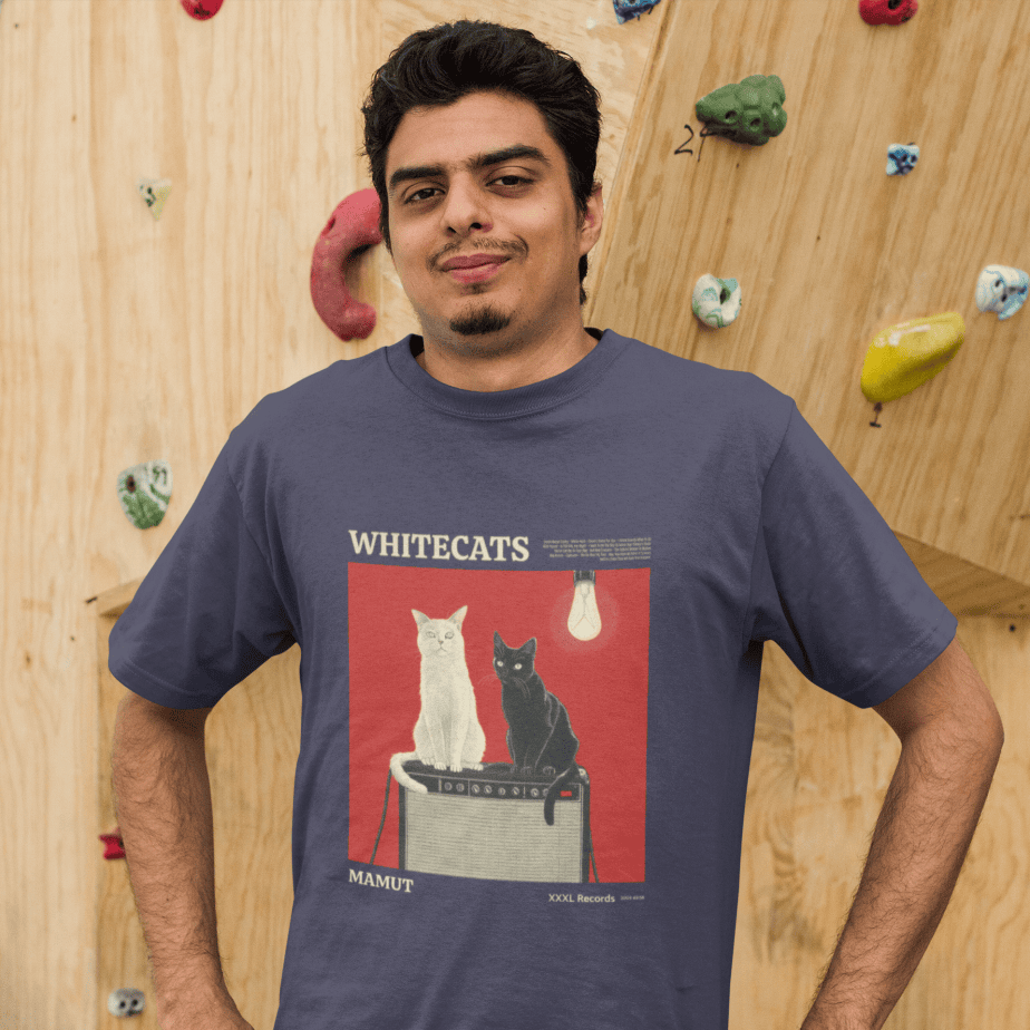 whitecats mamut half sleeve unisex cotton t shirt