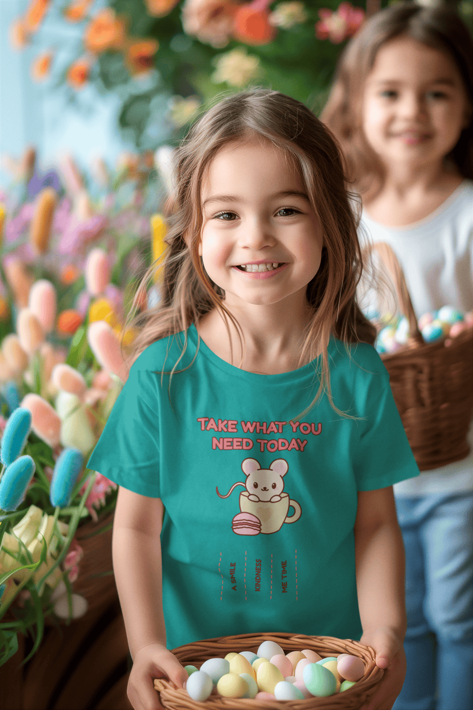 take what you need today round neck 100% cotton t shirt for kids