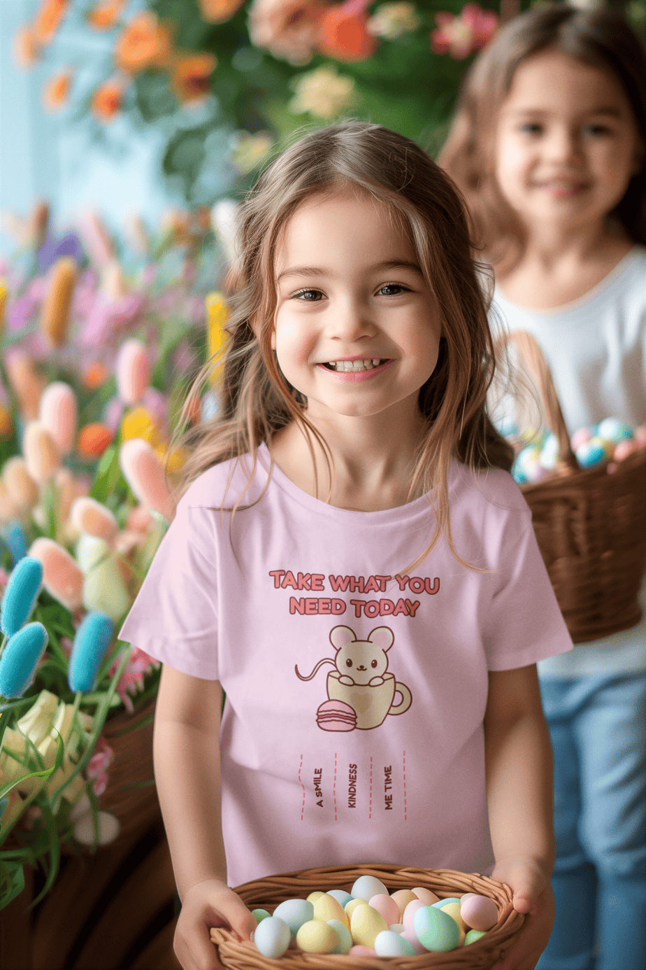 take what you need today round neck 100% cotton t shirt for kids