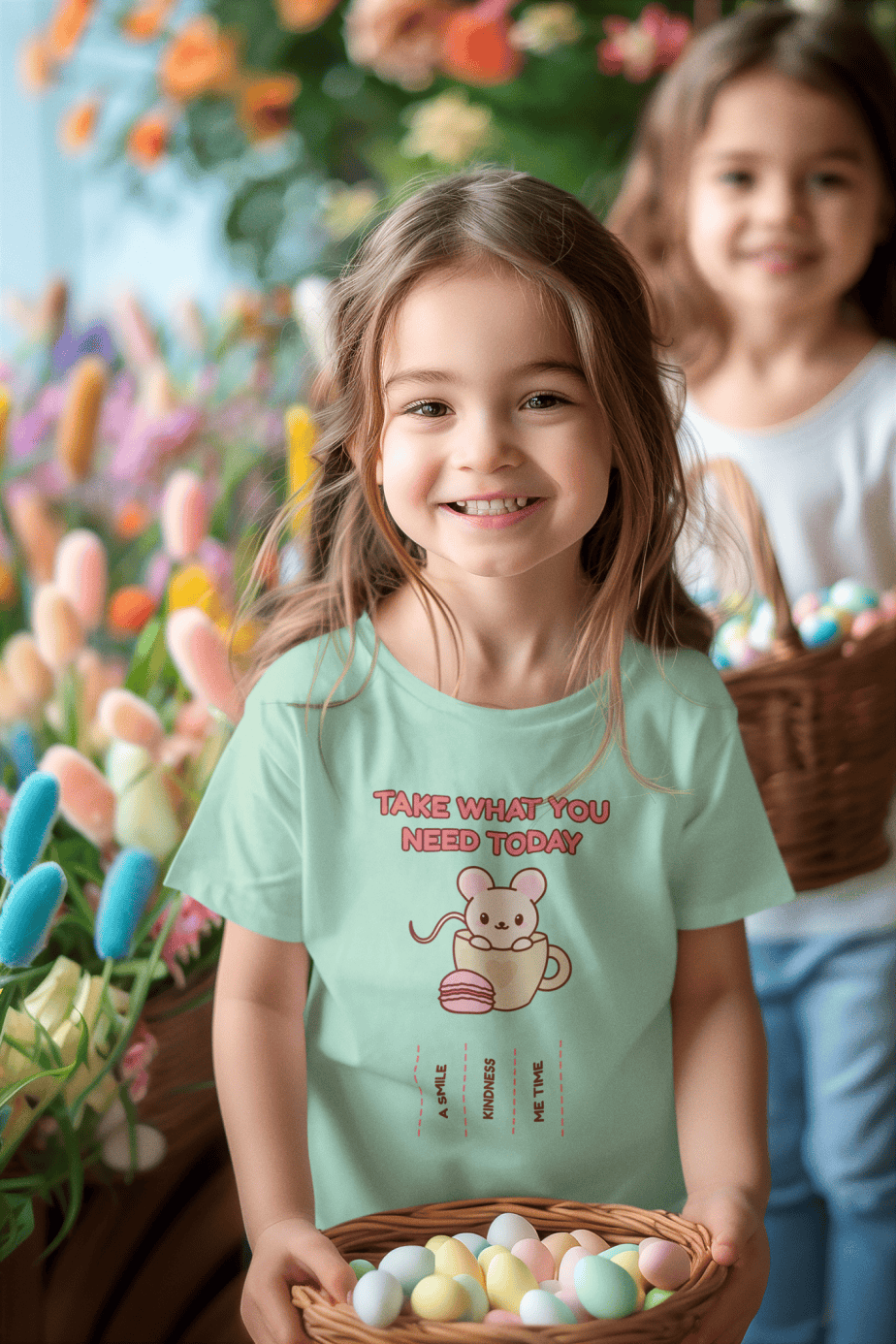 take what you need today round neck 100% cotton t shirt for kids