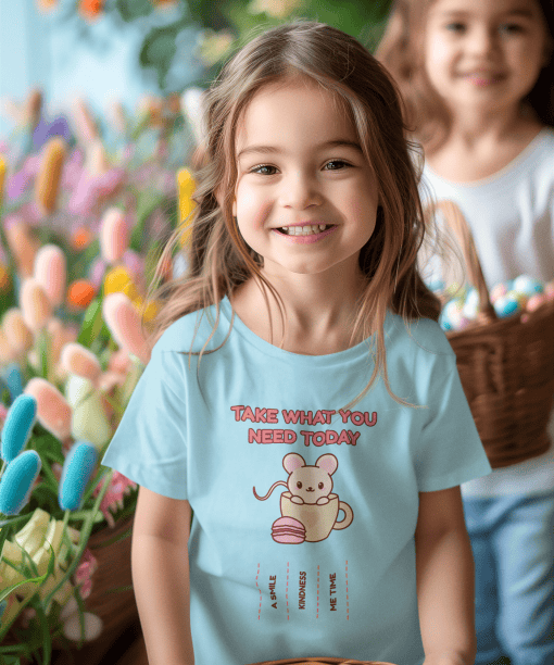 take what you need today round neck 100% cotton t shirt for kids