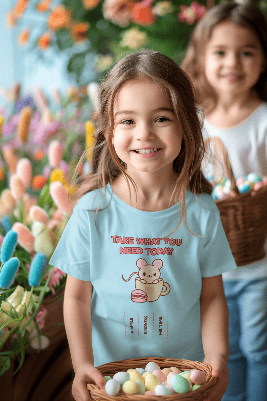 take what you need today round neck 100% cotton t shirt for kids