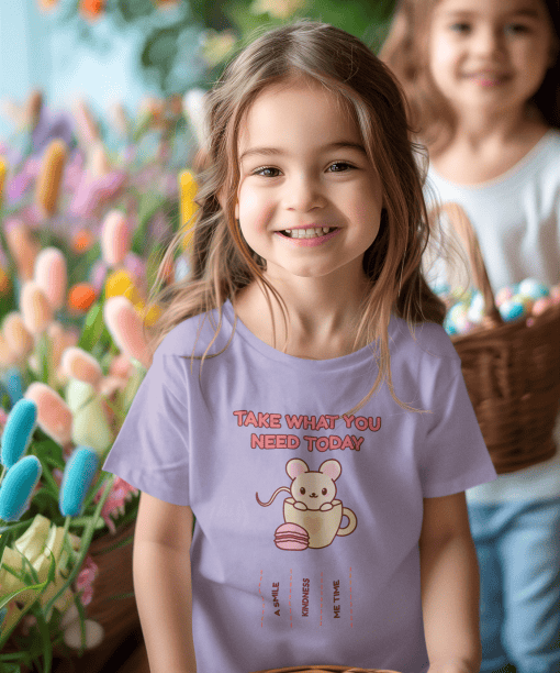take what you need today round neck 100% cotton t shirt for kids