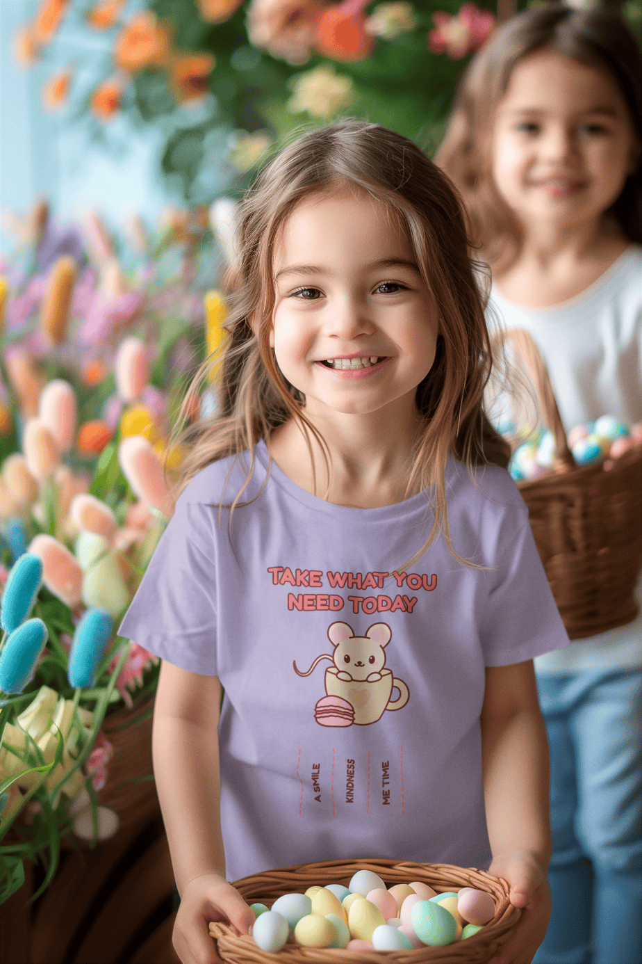 take what you need today round neck 100% cotton t shirt for kids