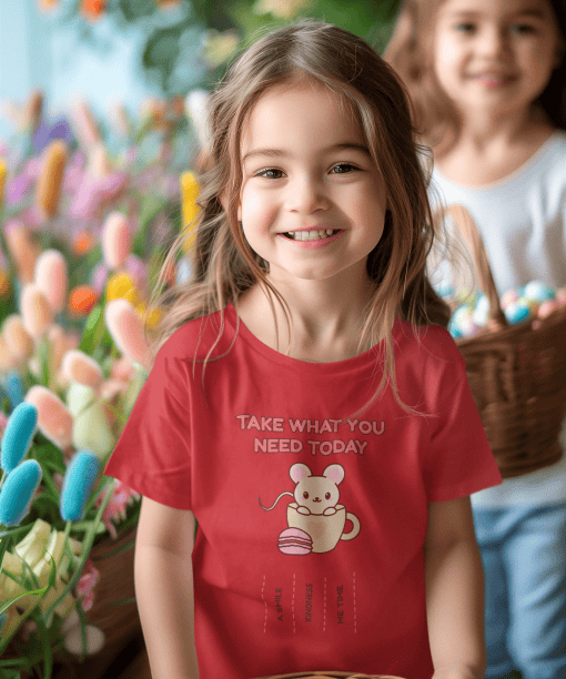 take what you need today round neck 100% cotton t shirt for kids