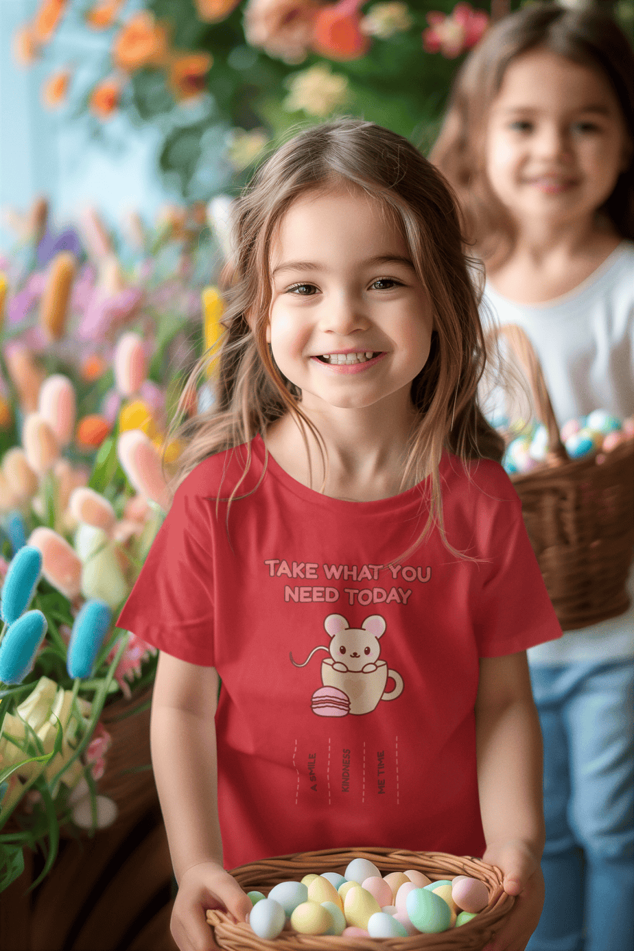 take what you need today round neck 100% cotton t shirt for kids