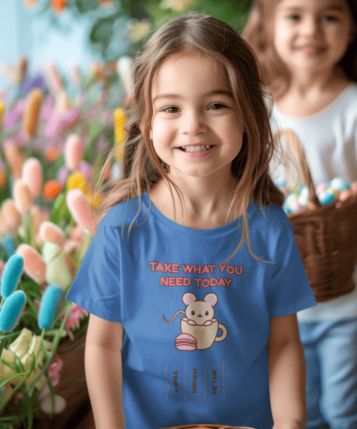 take what you need today round neck 100% cotton t shirt for kids