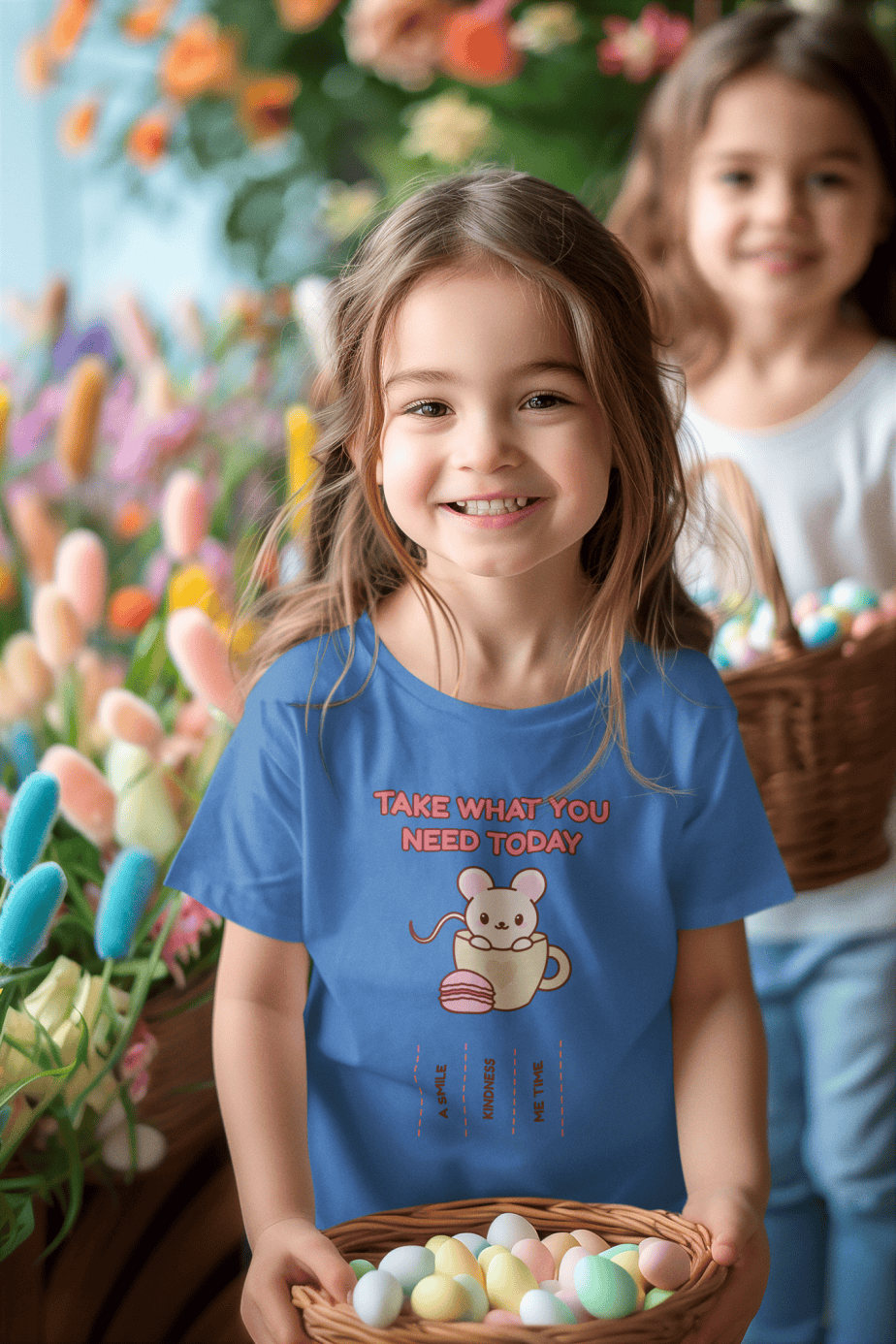 take what you need today round neck 100% cotton t shirt for kids