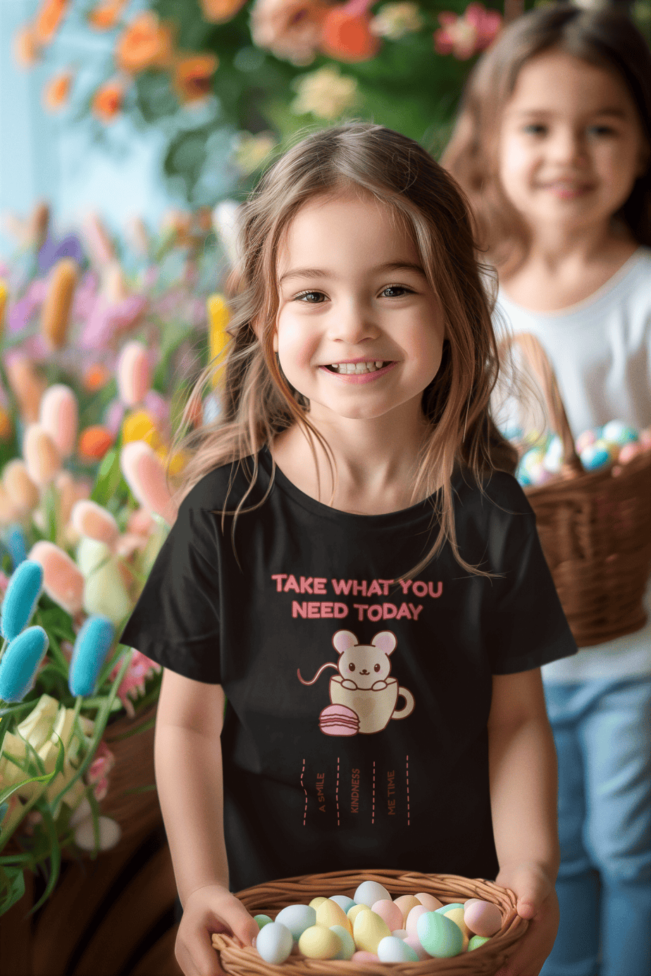 take what you need today round neck 100% cotton t shirt for kids