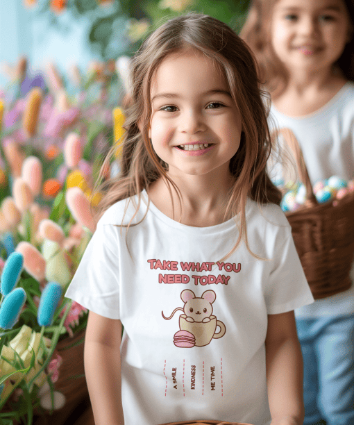 take what you need today round neck 100% cotton t shirt for kids