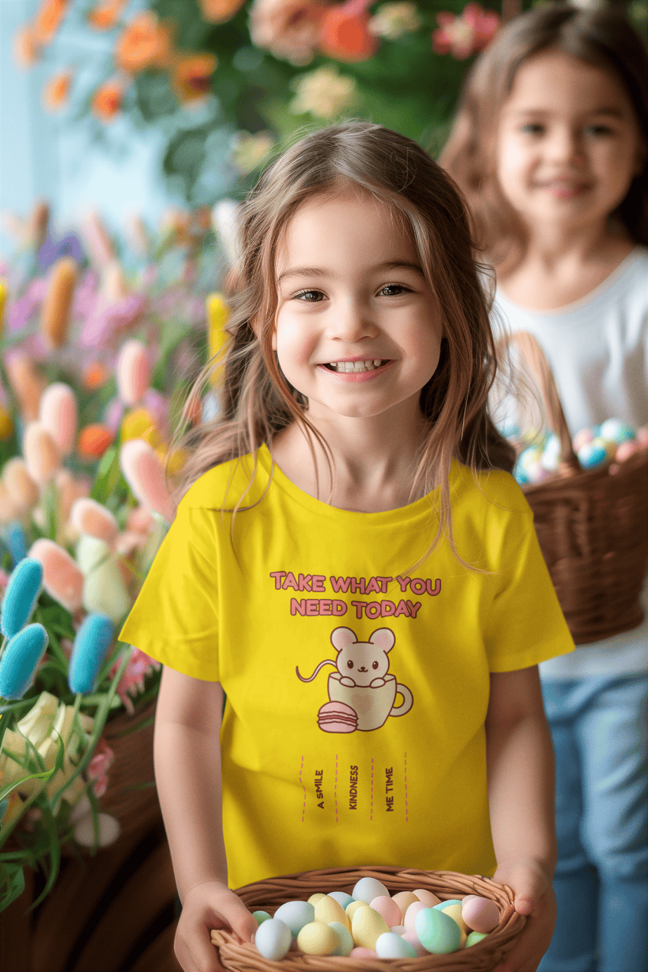 take what you need today round neck 100% cotton t shirt for kids