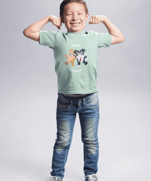 friends forever round neck 100% cotton t shirt for kids