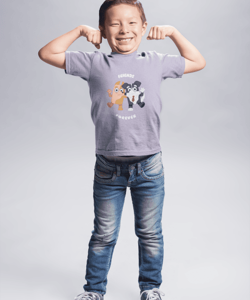 friends forever round neck 100% cotton t shirt for kids