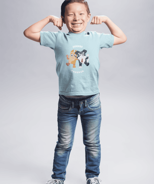 friends forever round neck 100% cotton t shirt for kids