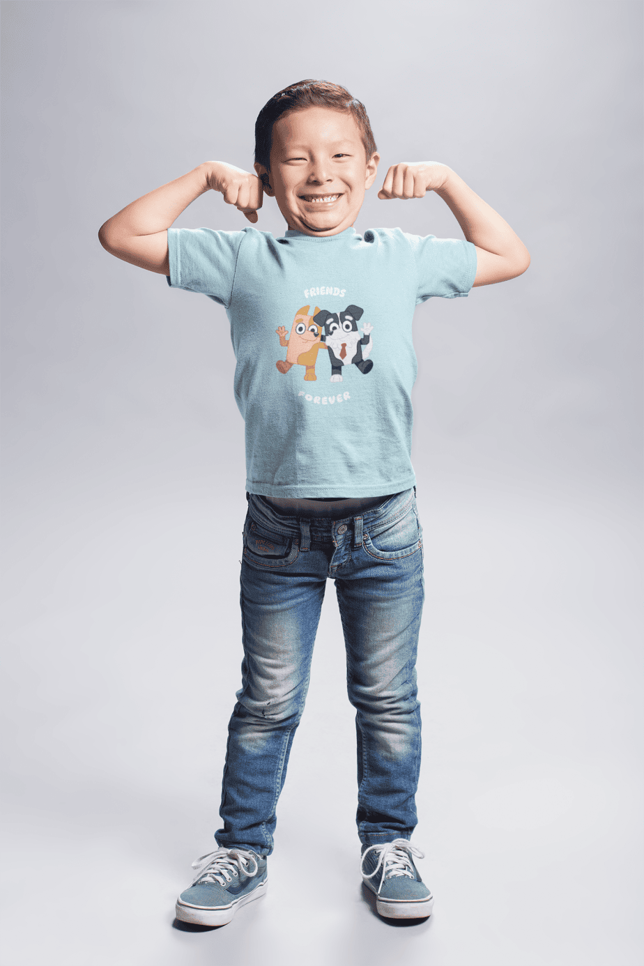 friends forever round neck 100% cotton t shirt for kids