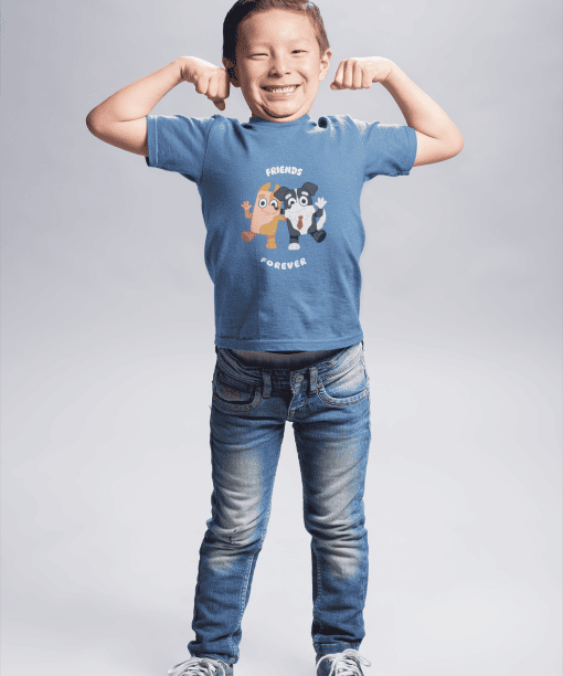 friends forever round neck 100% cotton t shirt for kids
