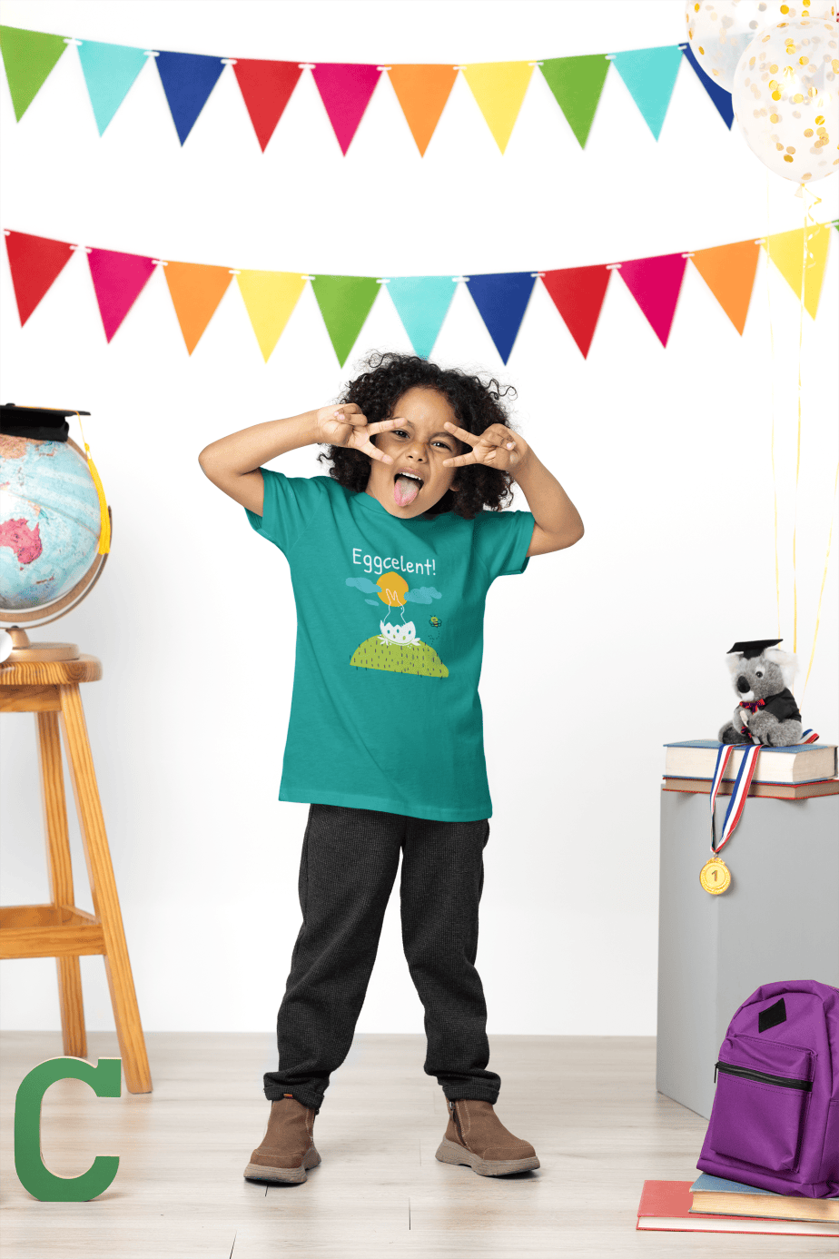 eggcelent round neck 100% cotton t shirt for kids