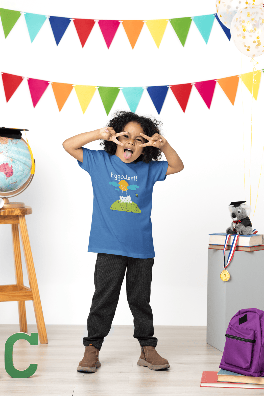 eggcelent round neck 100% cotton t shirt for kids