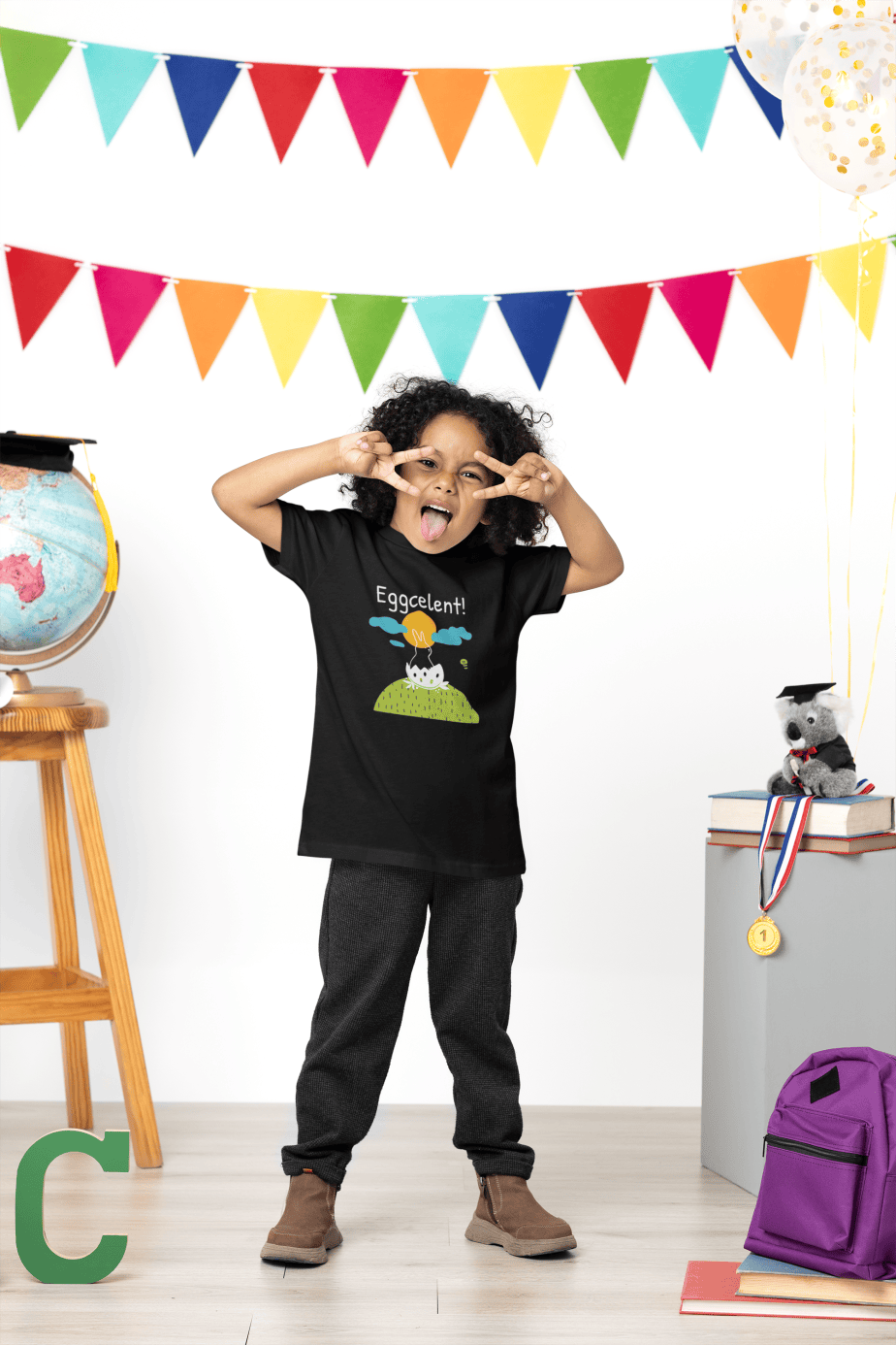 eggcelent round neck 100% cotton t shirt for kids