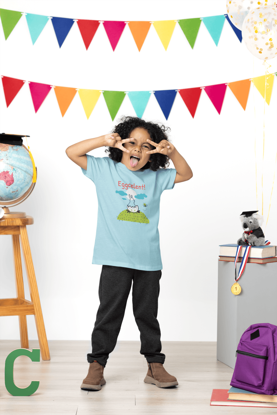 eggcelent round neck 100% cotton t shirt for kids