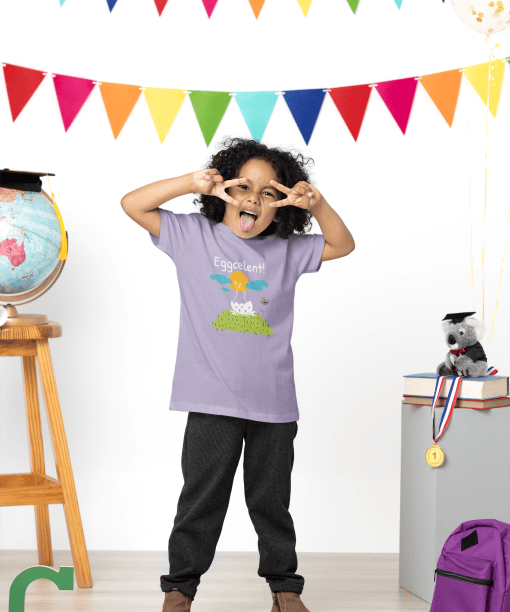 eggcelent round neck 100% cotton t shirt for kids